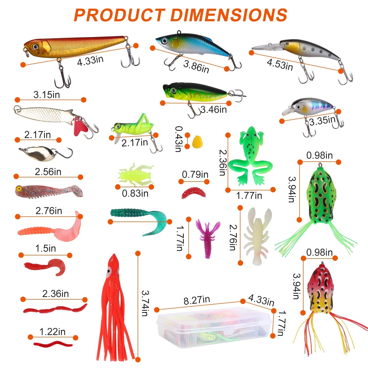 Doolittle & Fishmore 375-Piece All-Water Fishing Lure Kit