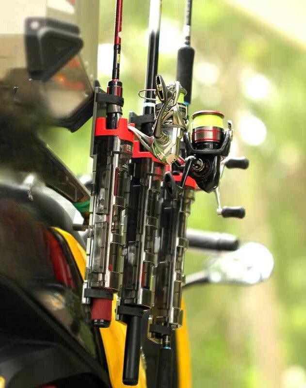 Motorcycle Fishing Rod Holder - Secure Storage Rack for Bikes