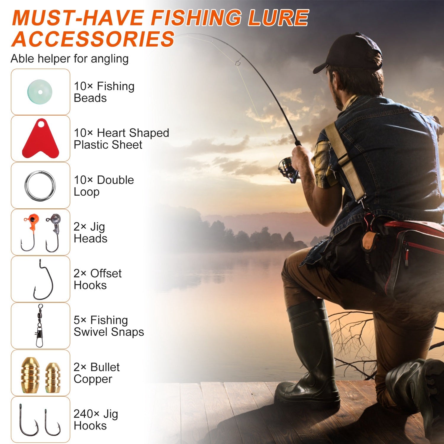 Doolittle & Fishmore 375-Piece All-Water Fishing Lure Kit