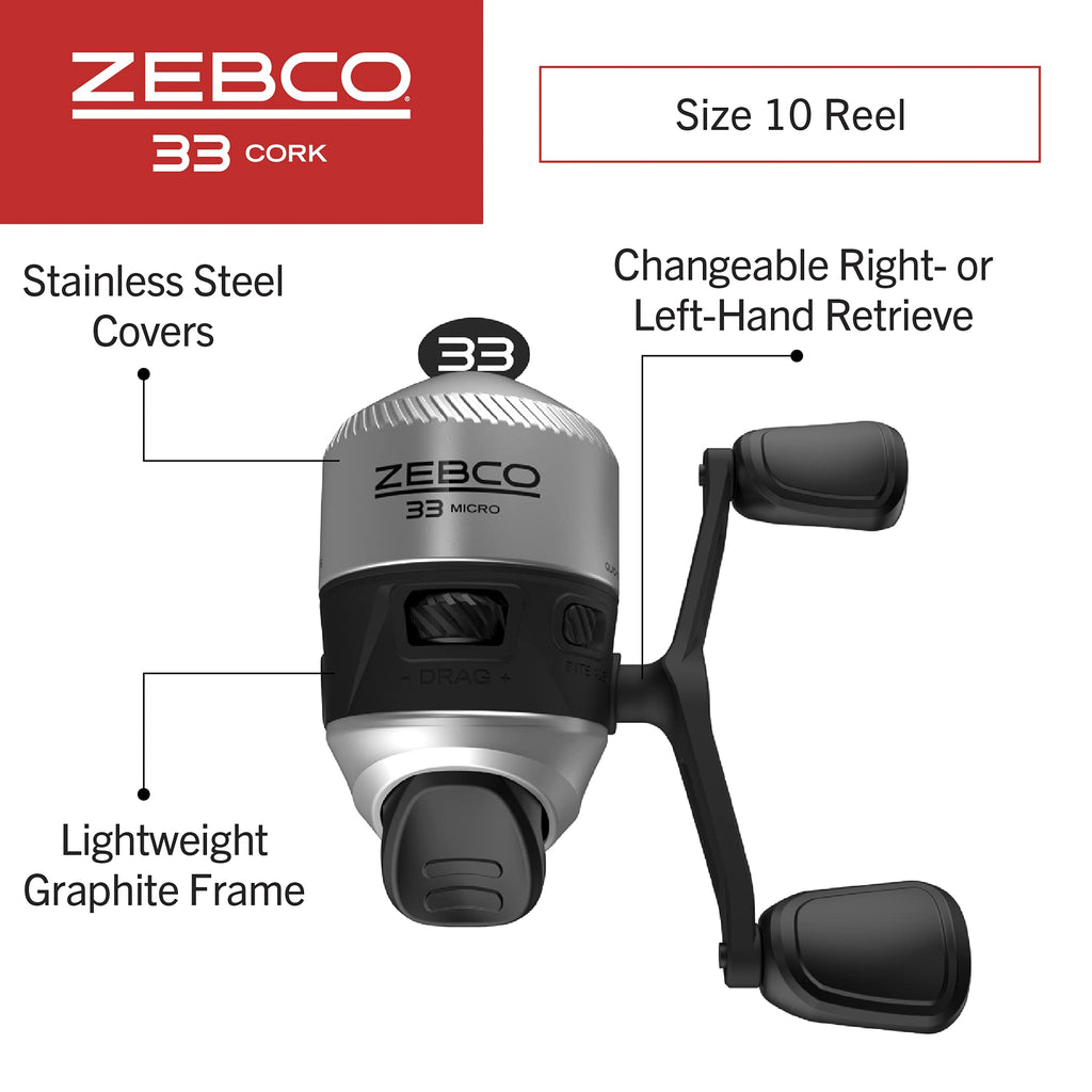 Zebco 33 Cork Micro Spincast Combo – Ultralight Rod & Reel Set