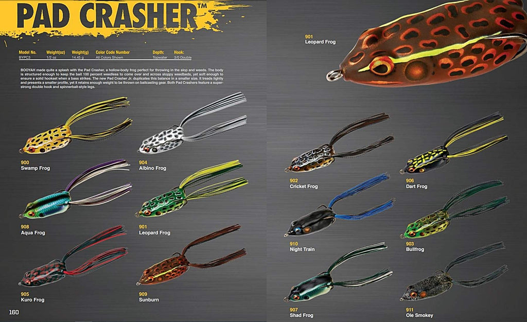 BOOYAH Pad Crasher Topwater Bass Fishing Bullfrog