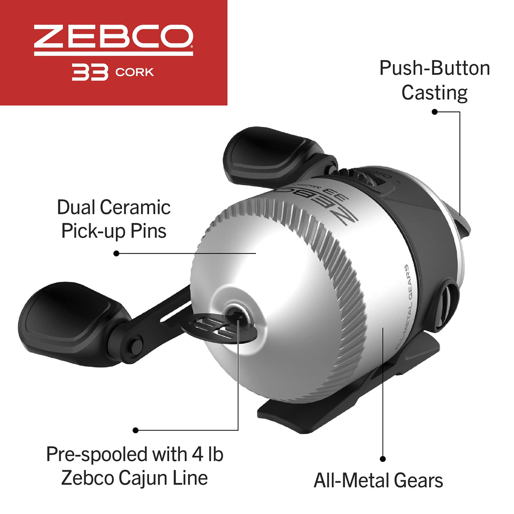 Zebco 33 Cork Micro Spincast Combo – Ultralight Rod & Reel Set