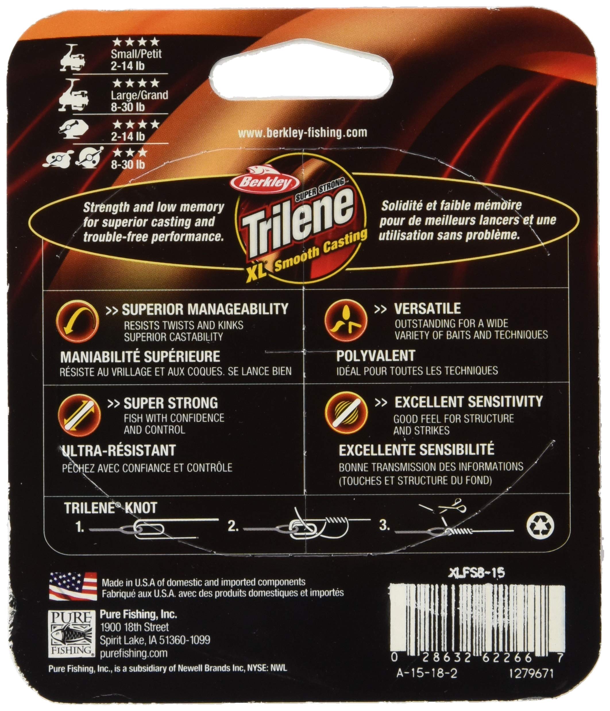 Berkley Trilene XL Smooth Casting Line – 6 lb, 300 yd (Clear)