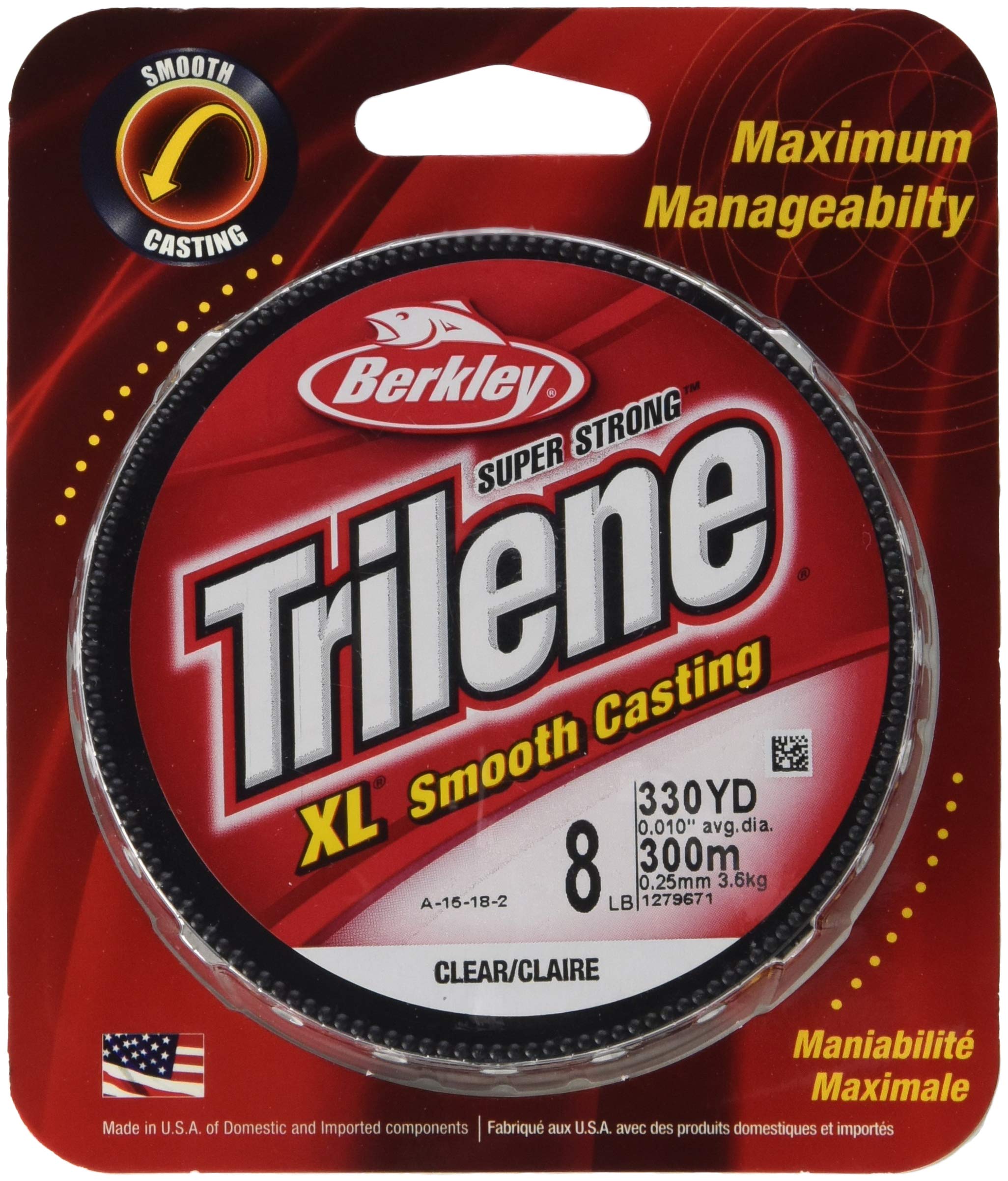 Berkley Trilene XL Smooth Casting Line – 6 lb, 300 yd (Clear)