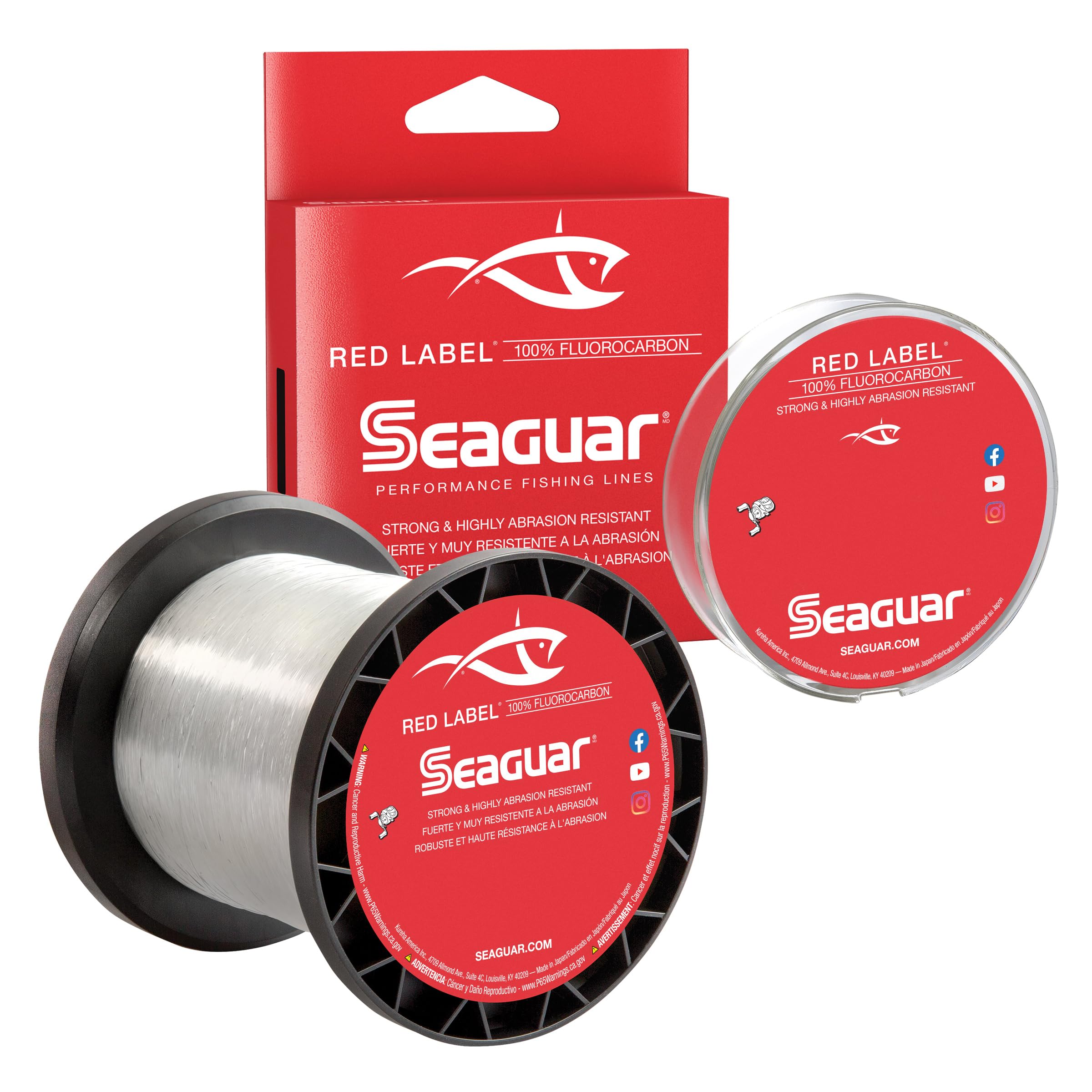 Seaguar Red Label 100% Fluorocarbon – 15 lb, 200 yd (Clear)