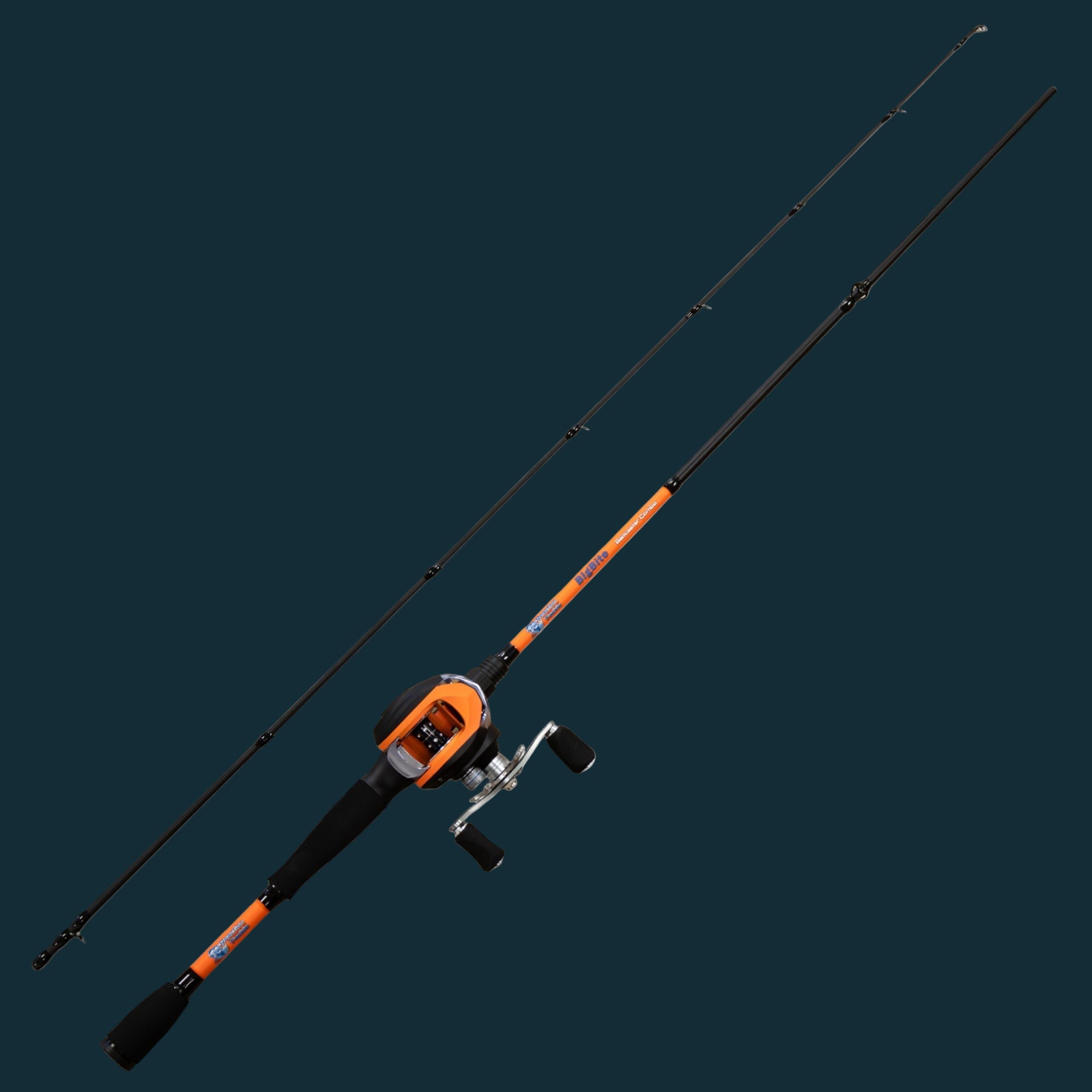 Reaction Tackle Big Bite Combo – 6’6” Medium Heavy Baitcasting Rod & Reel Set