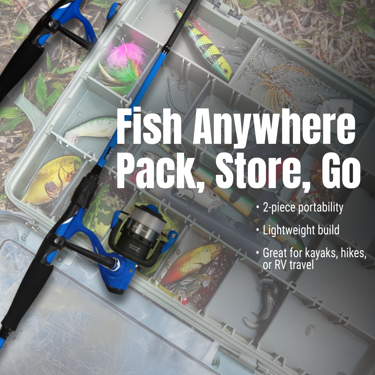 Reaction Tackle Big Bite Combo – 6’6” Medium Heavy Baitcasting Rod & Reel Set