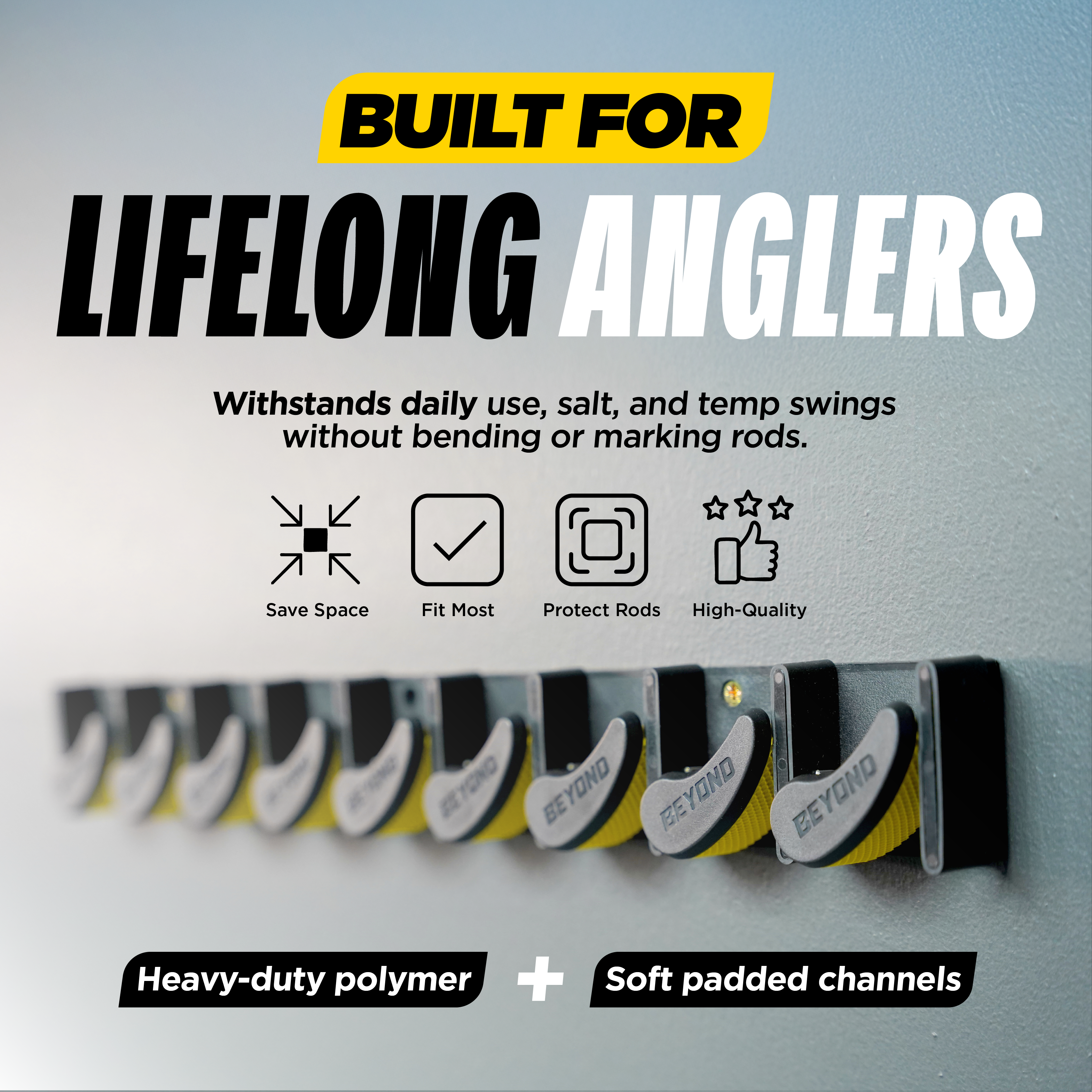 Beyond Fishing GripLock Vertical Fishing Rod Rack