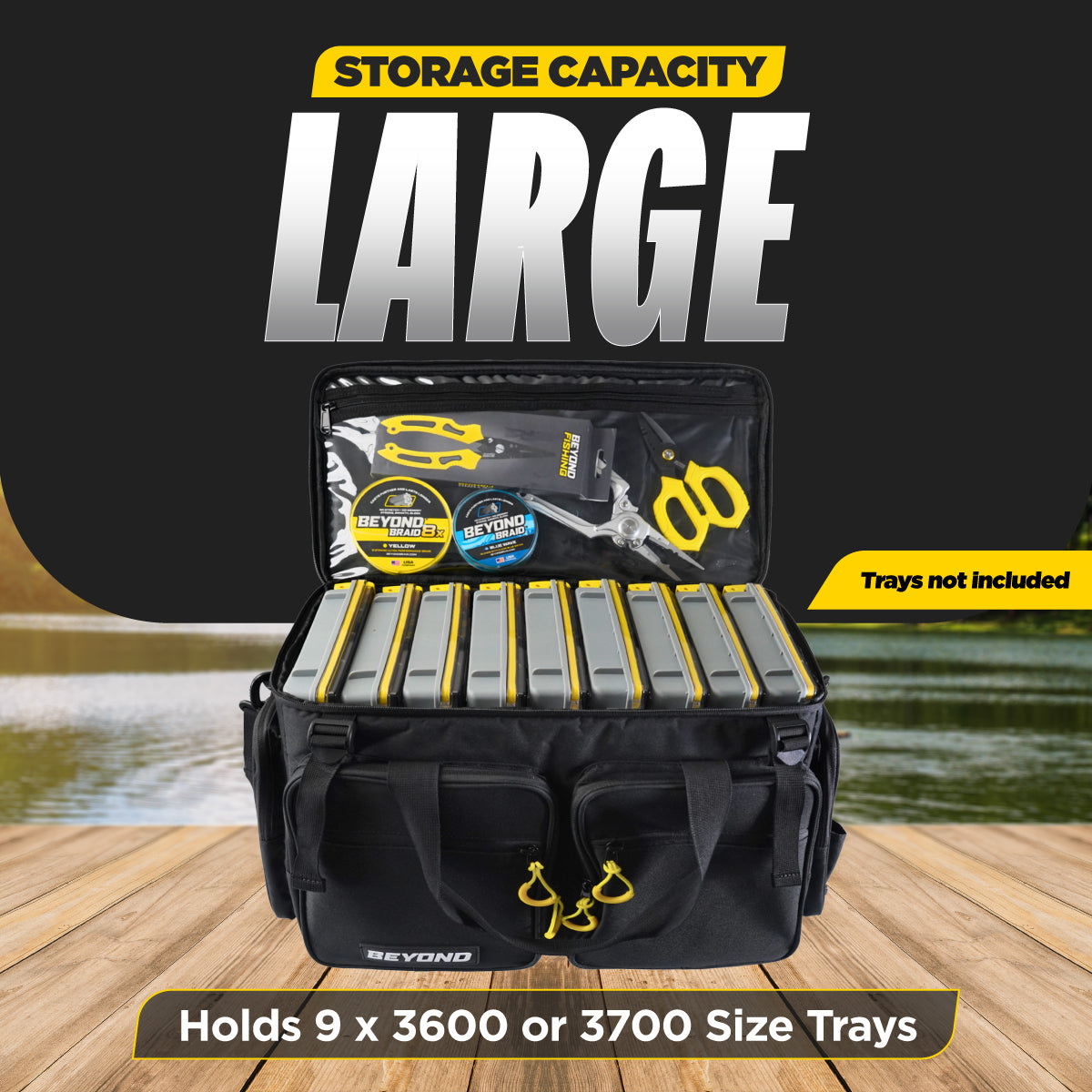 Beyond Fishing Hauler Tackle Bags  With or Without Tackle Box Available in Medium, Large, and Extra-Large