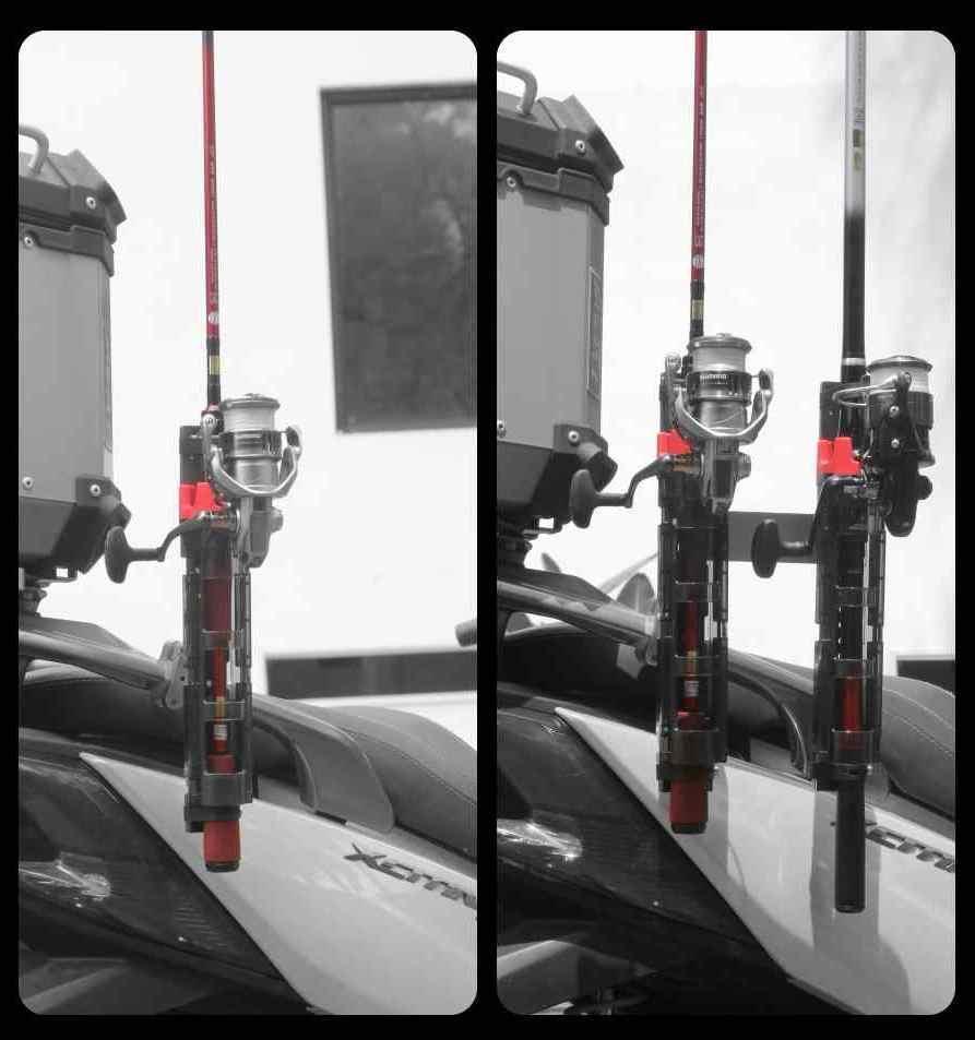Motorcycle Fishing Rod Holder - Secure Storage Rack for Bikes