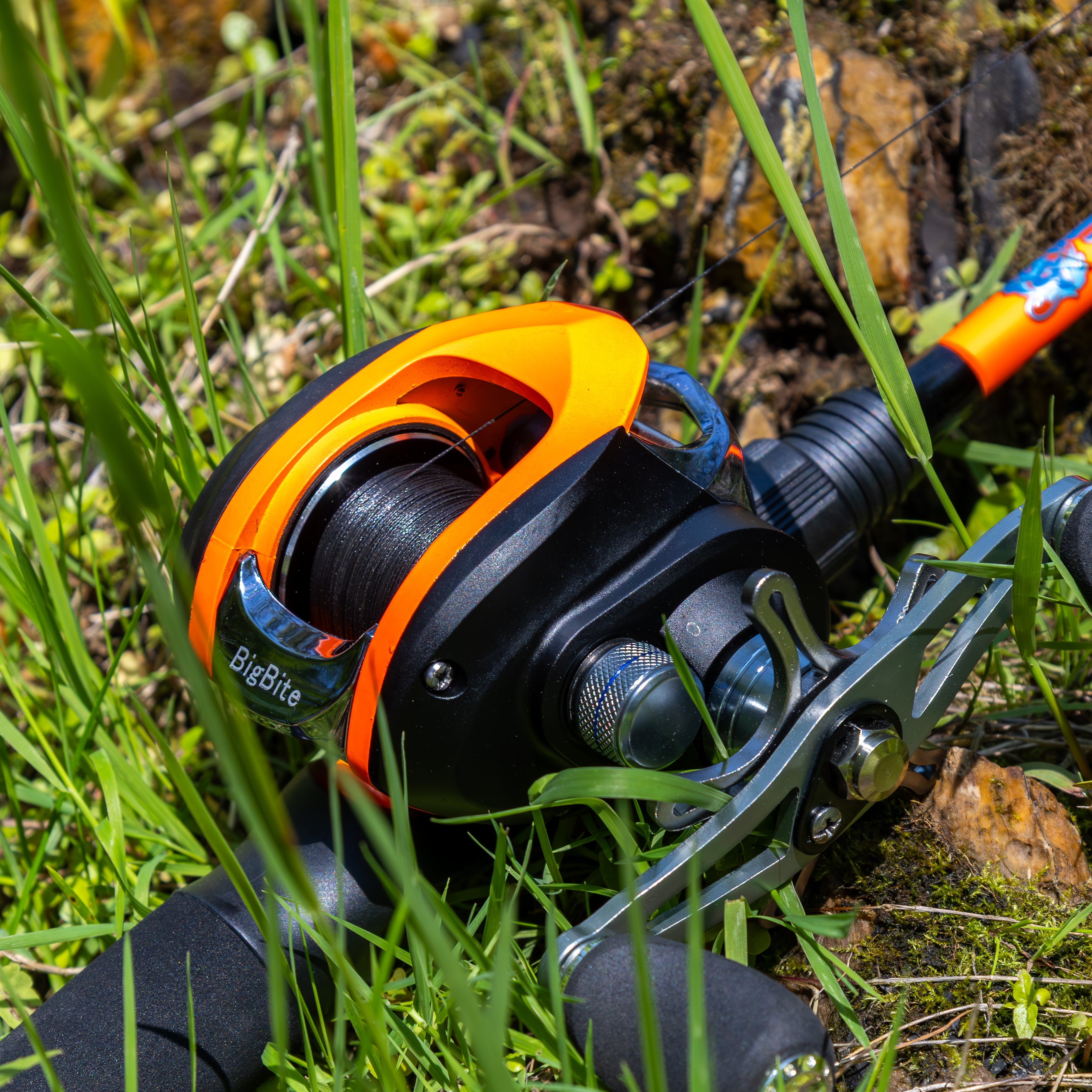 Reaction Tackle Big Bite Combo – 6’6” Medium Heavy Baitcasting Rod & Reel Set