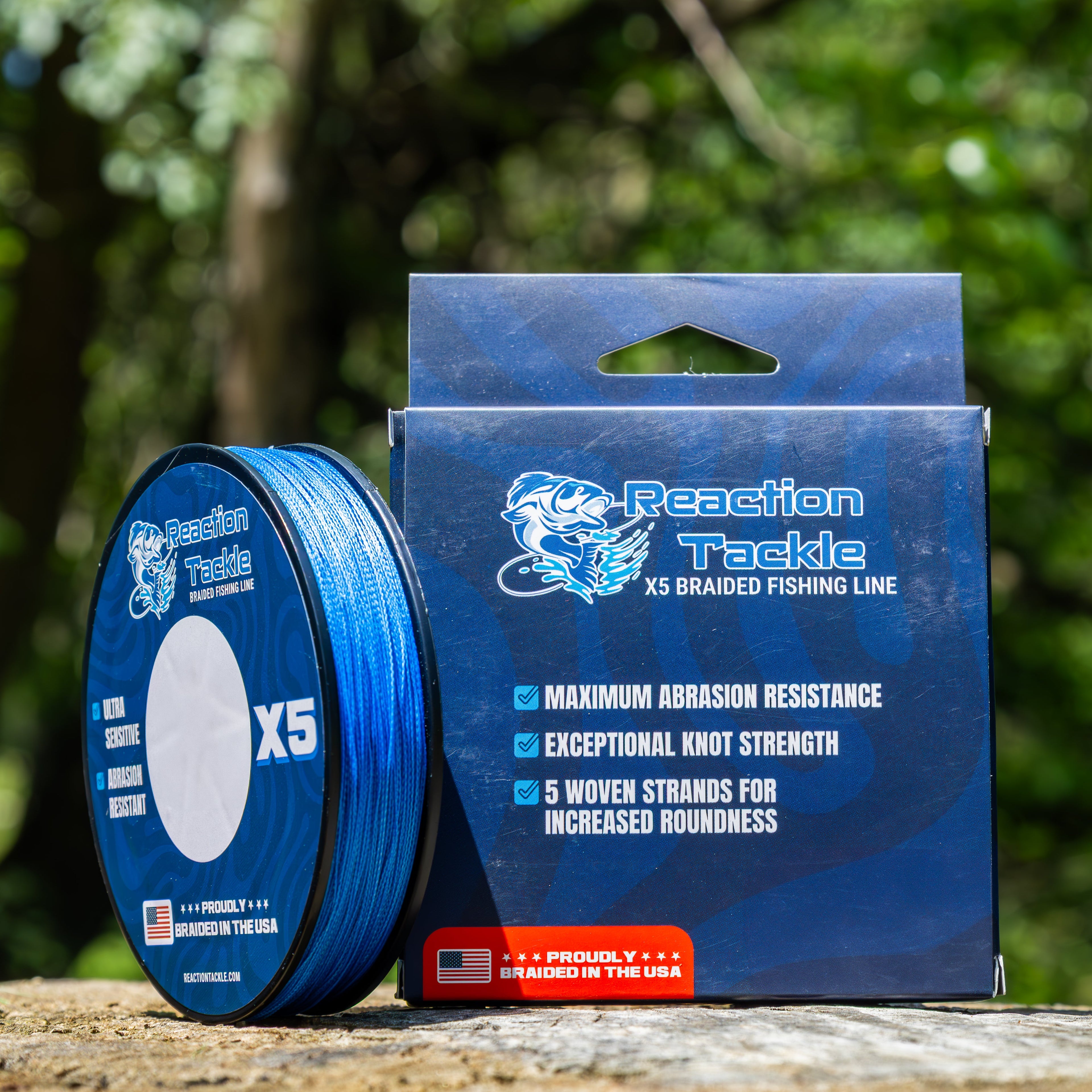 Reaction Tackle 5X Braided Fishing Line – Braided in the USA