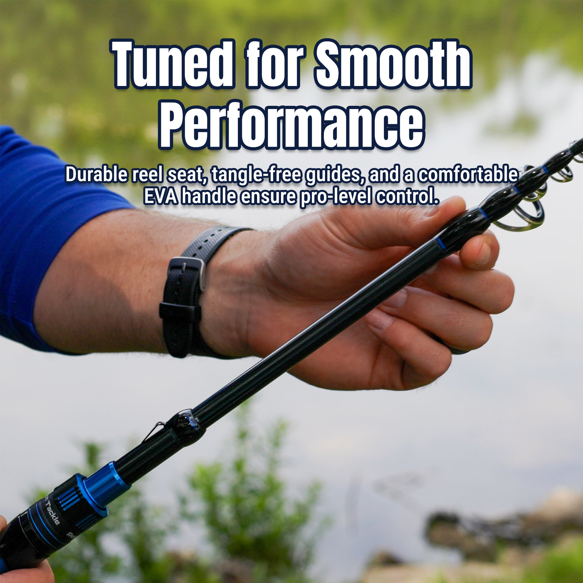 Reaction Tackle Telescopic Spinning Rod | Carbon Travel Fishing Rod
